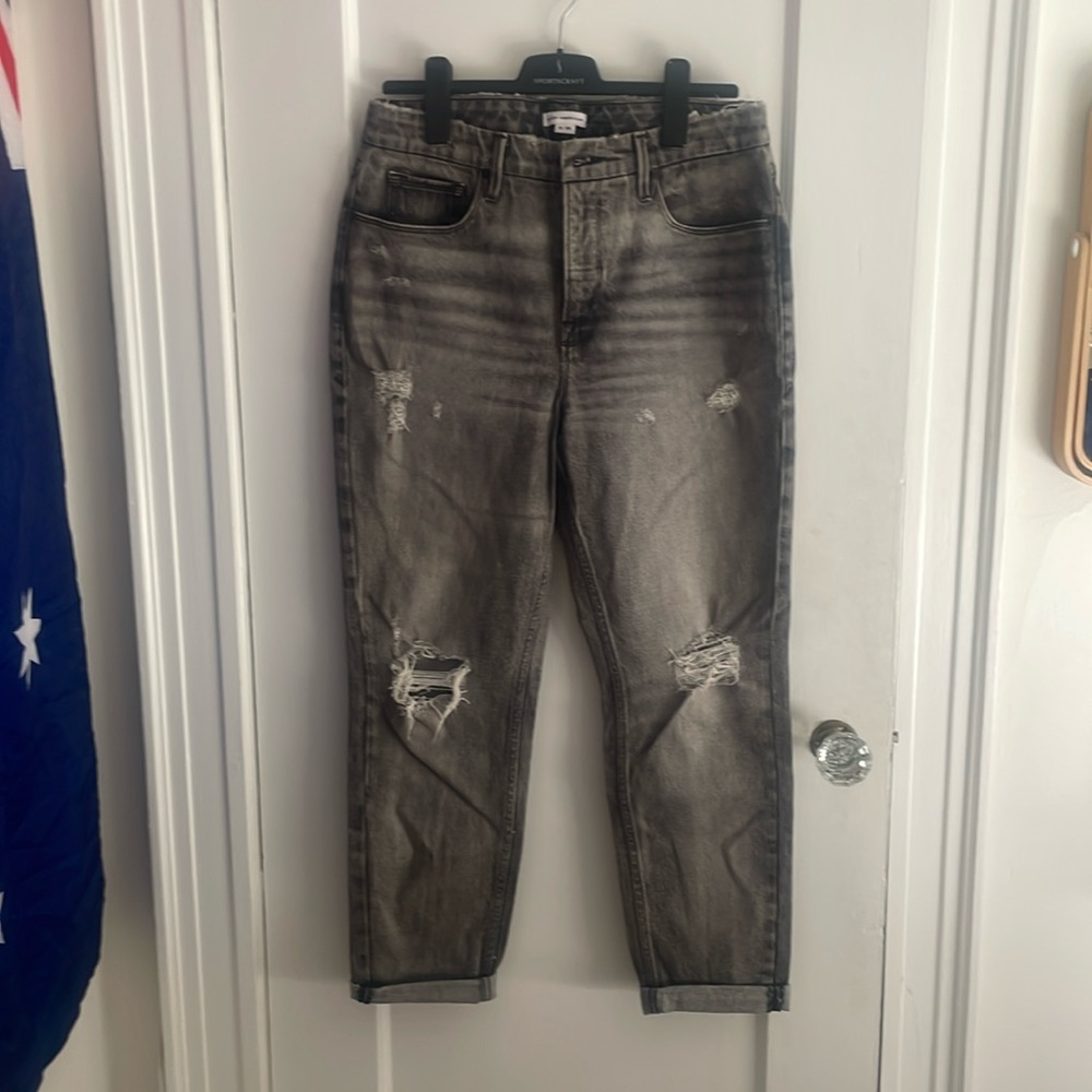 Good American boyfriend jeans.
